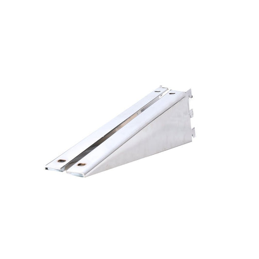Pack of 2 Chrome Brackets for Twin Slot Wooden Shelves