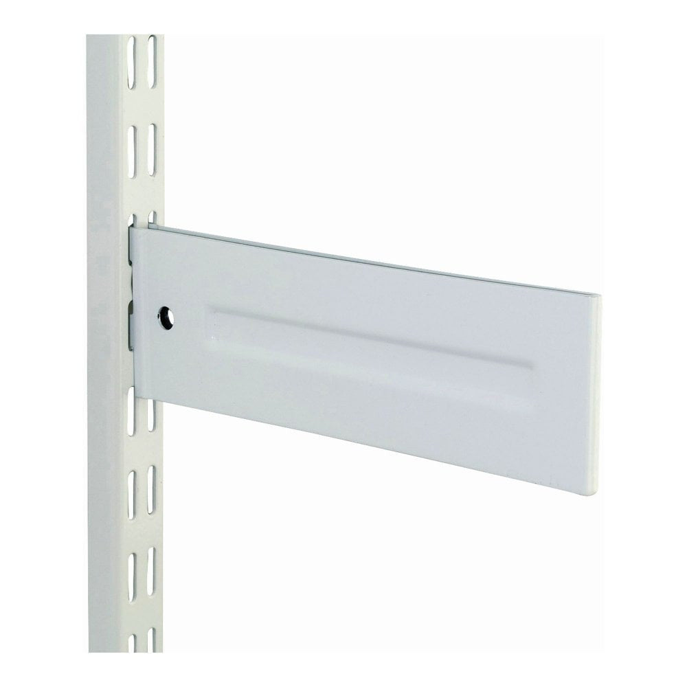 White Twin Slot Continuous Shelf Bracket