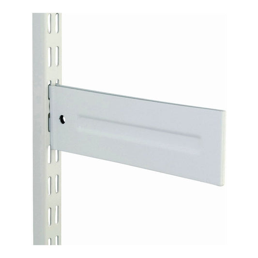 White Twin Slot Continuous Shelf Bracket
