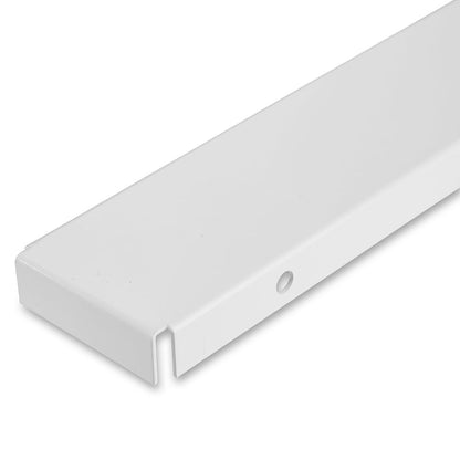 White Shelf Stiffener for Twin Slot Steel Shelves