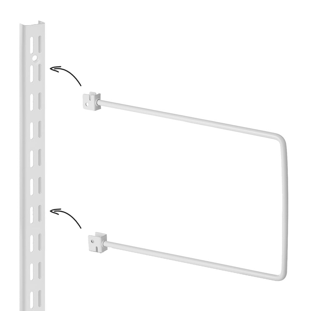 White Twin Slot Upright - 32mm Pitch