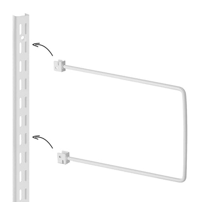 White Twin Slot Upright - 32mm Pitch