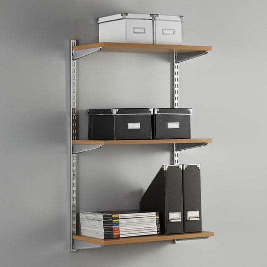 Chrome Twin Slot Upright - 32mm Pitch