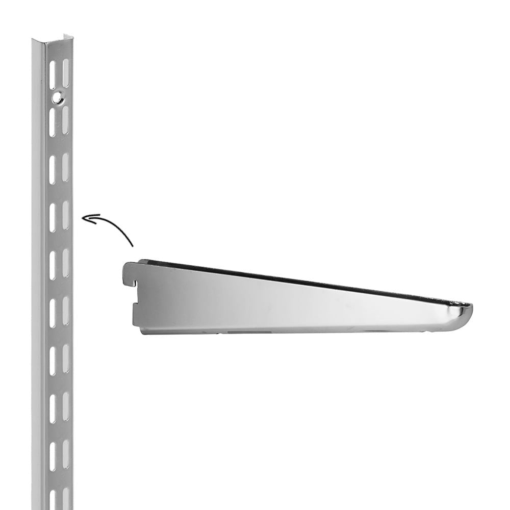 Chrome Twin Slot Upright - 32mm Pitch