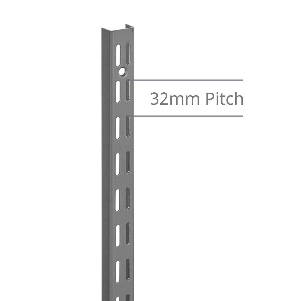 Silver Twin Slot Upright - 32mm Pitch