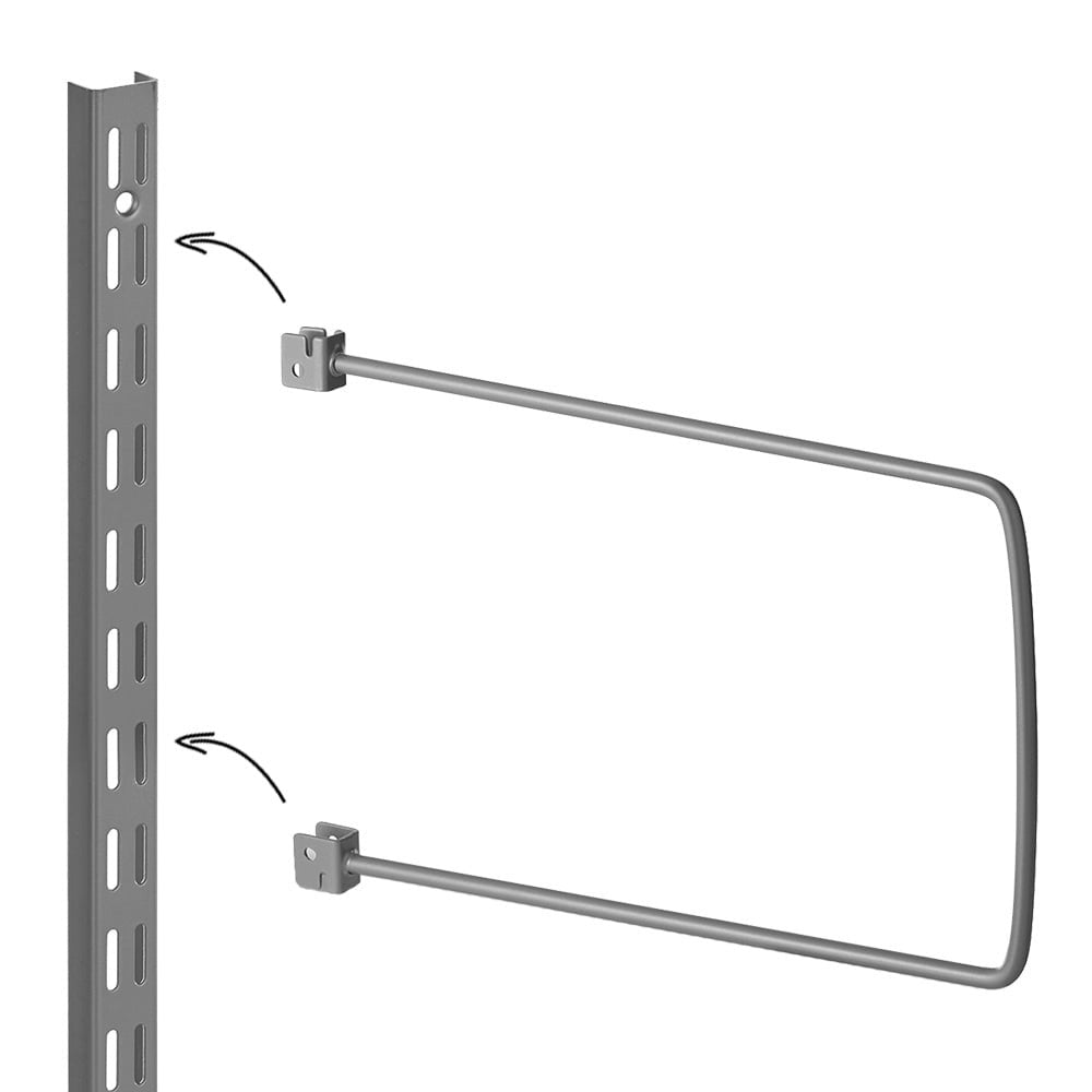 Silver Twin Slot Upright - 32mm Pitch