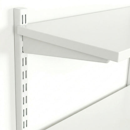 White Twin Slot U-Bracket - 32mm Pitch