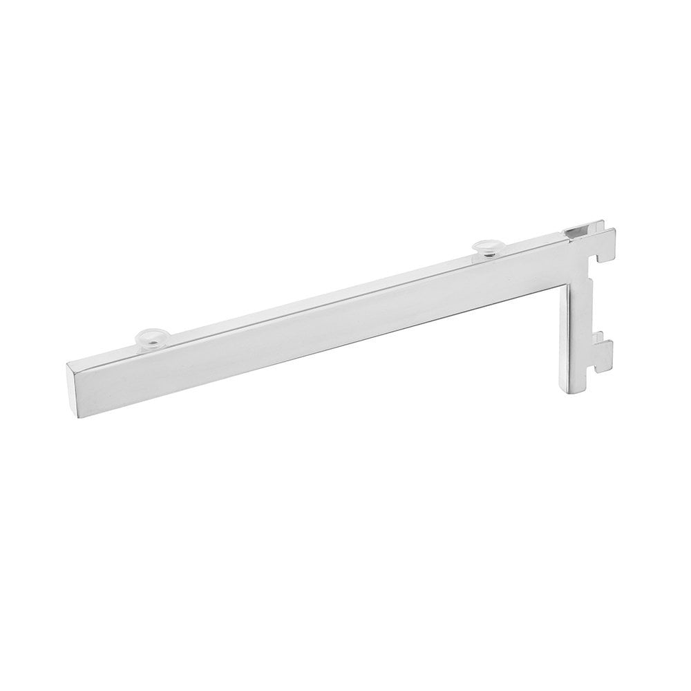 Chrome Twin Slot Shelf Bracket for Level Glass Shelves