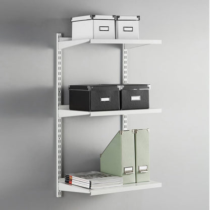 White Twin Slot Shelving Kit - H1000mm - 3 Shelves