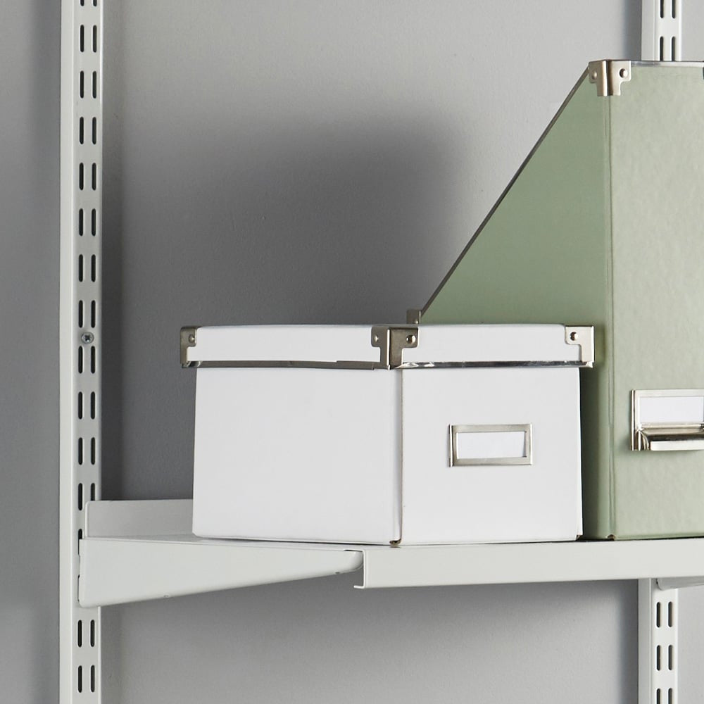 White Steel Twin Slot Shelving Kit - W500mm - 4 Shelves