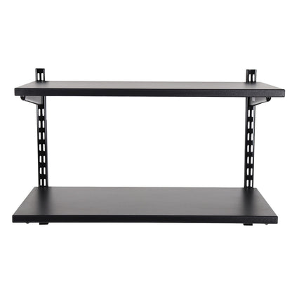 Black Twin Slot Shelving Kit - H430mm - 2 Shelves