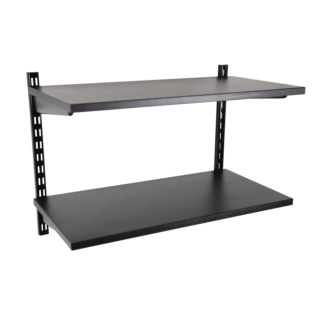 Black Twin Slot Shelving Kit - H430mm - 2 Shelves
