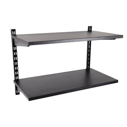 Black Twin Slot Shelving Kit - H430mm - 2 Shelves