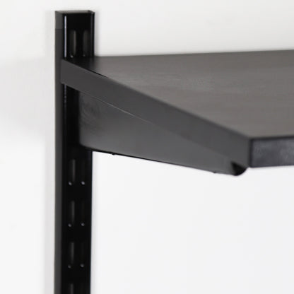 Black Twin Slot Shelving Kit - H1000mm - 3 Shelves