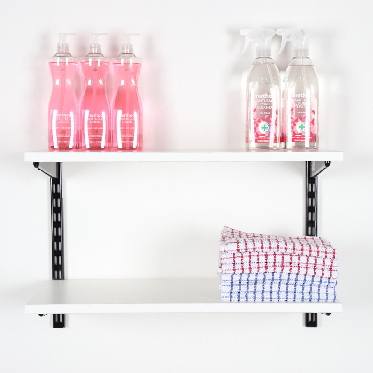 Black & White Twin Slot Shelving Kit - H430mm - 2 Shelves