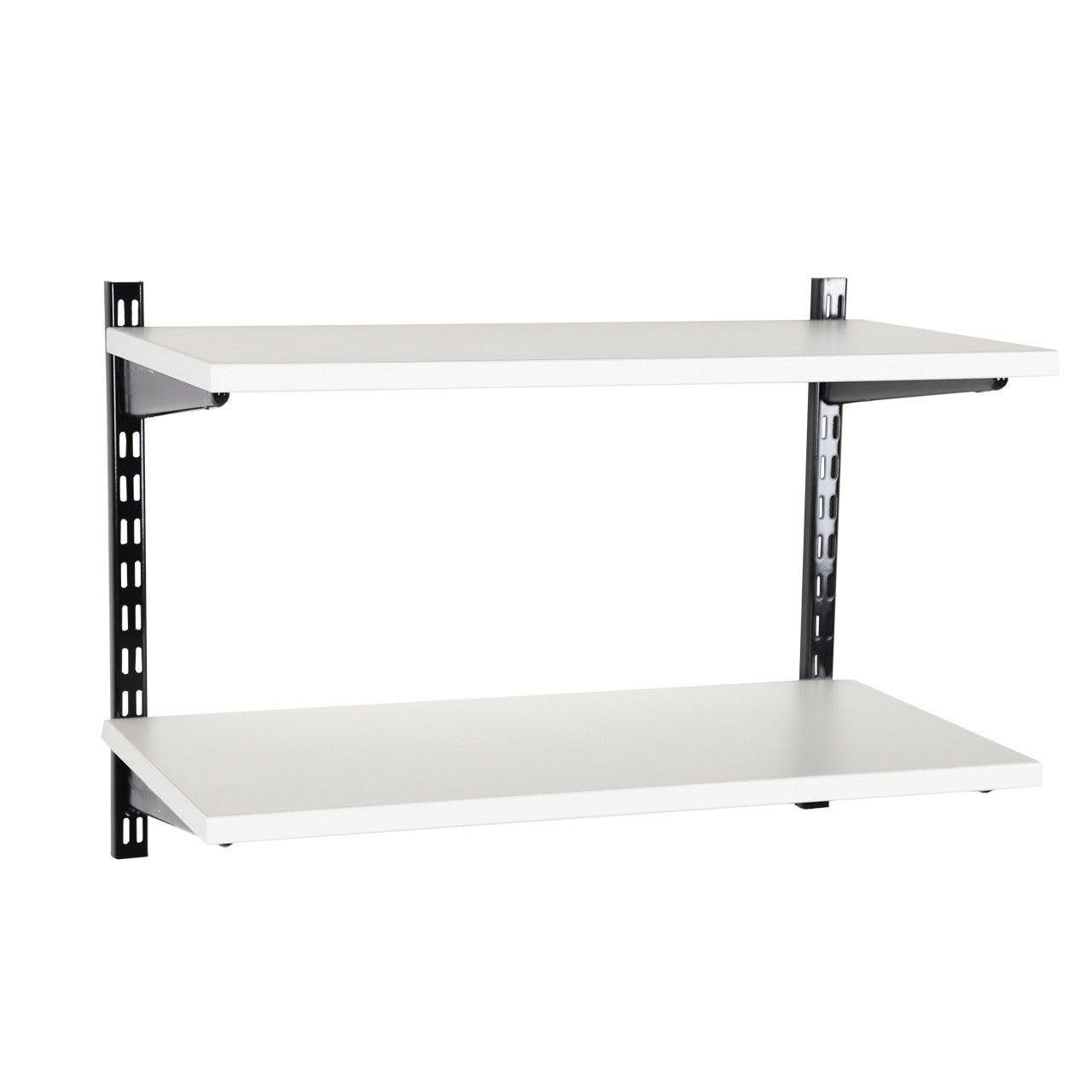 Black & White Twin Slot Shelving Kit - H430mm - 2 Shelves