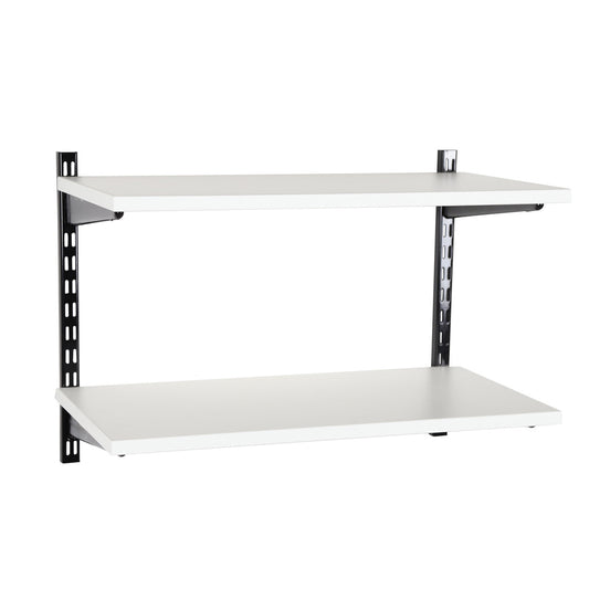 Black & White Twin Slot Shelving Kit - H430mm - 2 Shelves