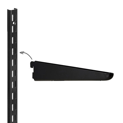 Black & White Twin Slot Shelving Kit - H430mm - 2 Shelves
