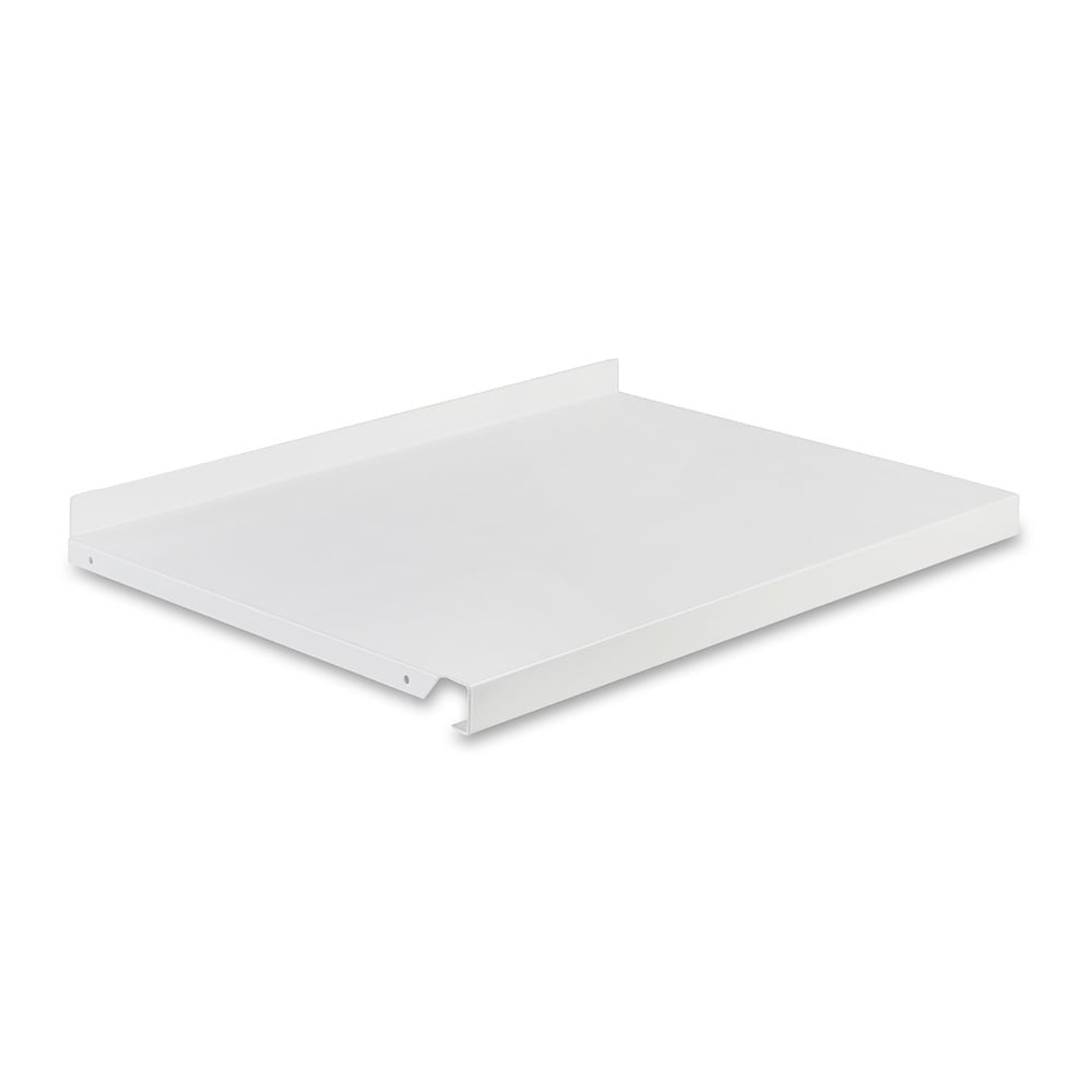 White Twin Slot Steel Shelf - W500mm