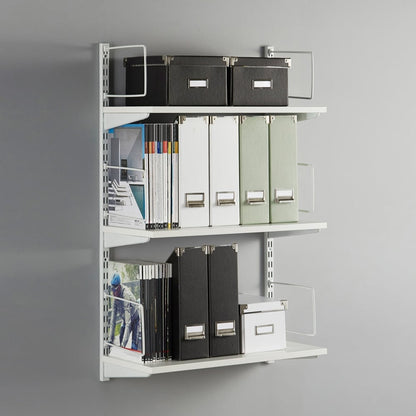 Pair of White Flexible Twin Slot Bookends