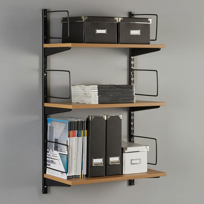 Pair of Black Flexible Twin Slot Bookends