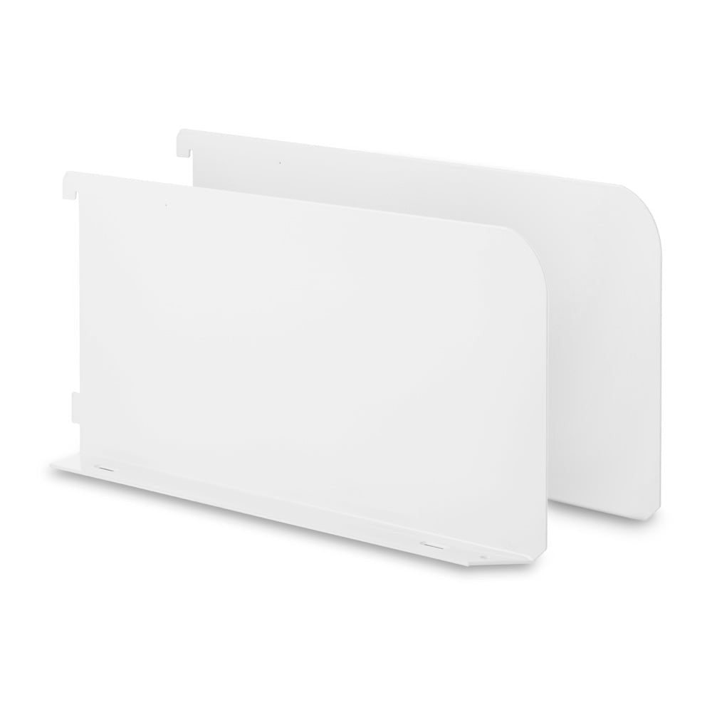Pair of White Twin Slot Shelf Ends