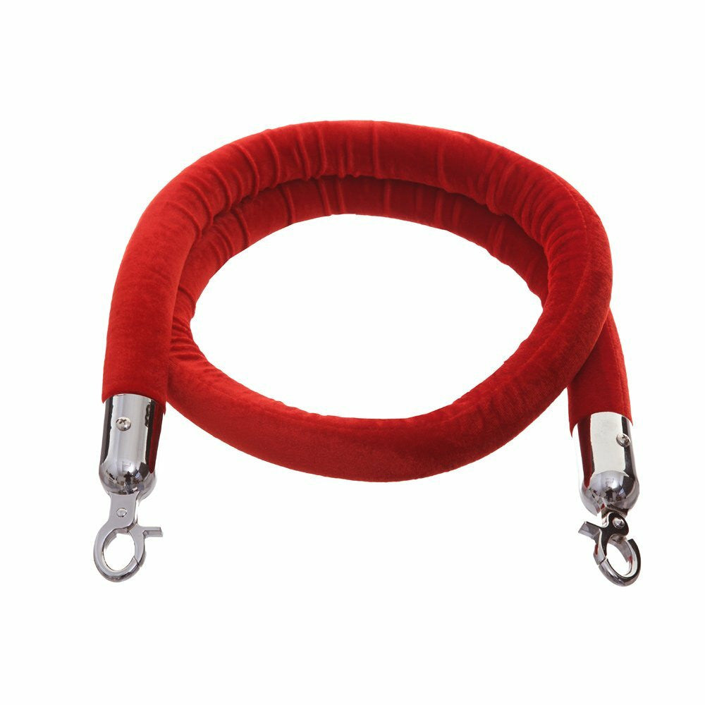 1.5m Barrier Rope - Red Velvet Rope