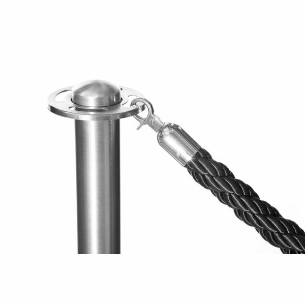 Barrier Post - Brushed Stainless Steel Post for Rope Barriers