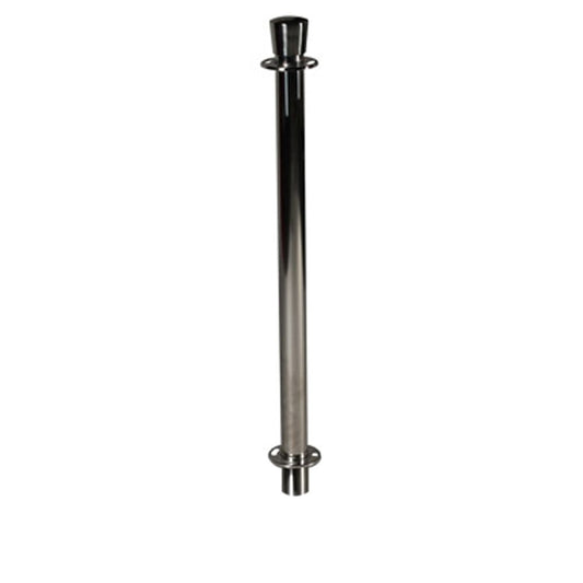 Chrome Deluxe Cafe Barrier Post - H950mm