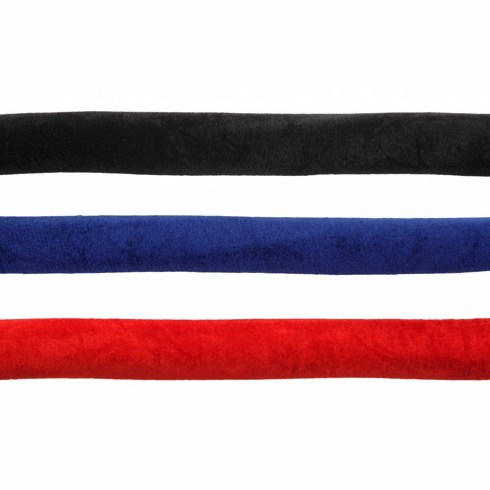 Pair of Premium Rope Barrier Posts - Polished Stainless Steel Posts with Red Velvet Rope