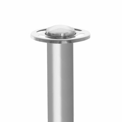 Pair of Rope Barrier Posts - Brushed Stainless Steel Posts with Red Velvet Rope