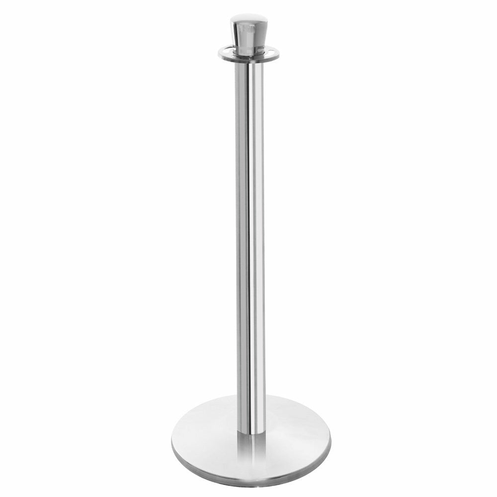 Premium Barrier Post - Polished Stainless Steel Post for Rope Barriers