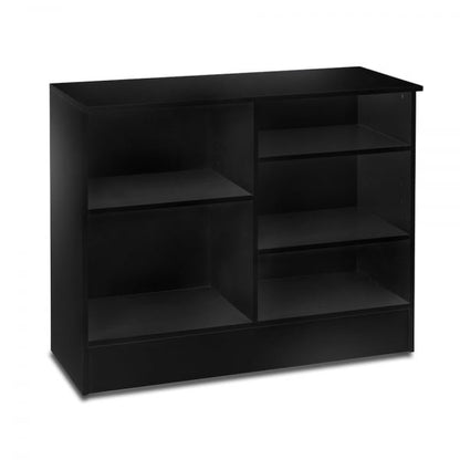 Black Shop Counter with Adjustable shelves - Silhouette Range