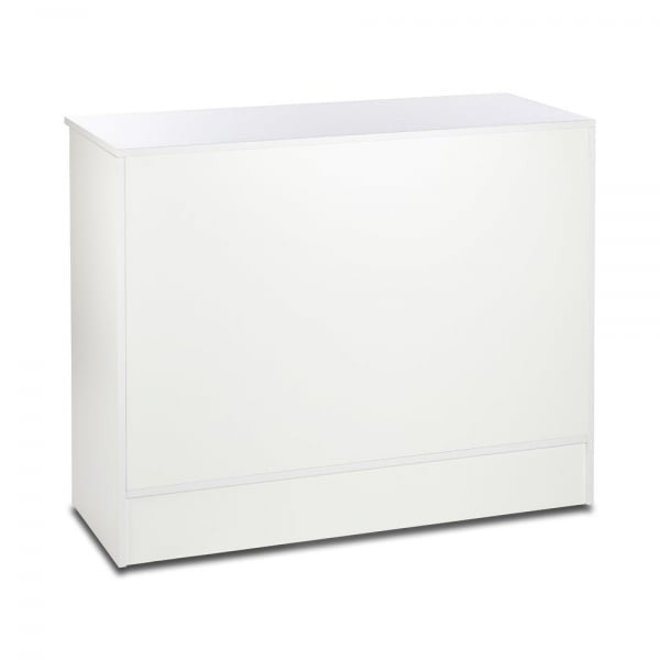 White Shop Counter With 3/4 Glass Display and Corner Display Unit Bundle
