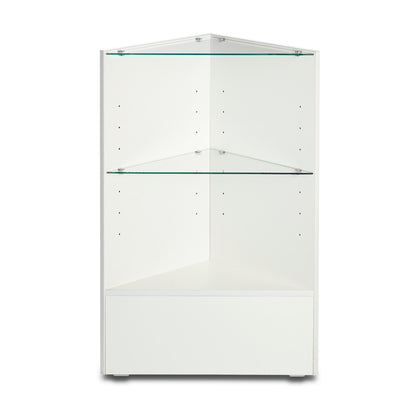 White Shop Counter With 3/4 Glass Display and Corner Display Unit Bundle