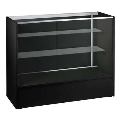 Black Shop Counter With 3/4 Glass Display and Corner Display Unit Bundle - Silhouette Range