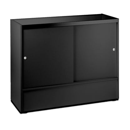 Black Shop Counter With 3/4 Glass Display and Corner Display Unit Bundle