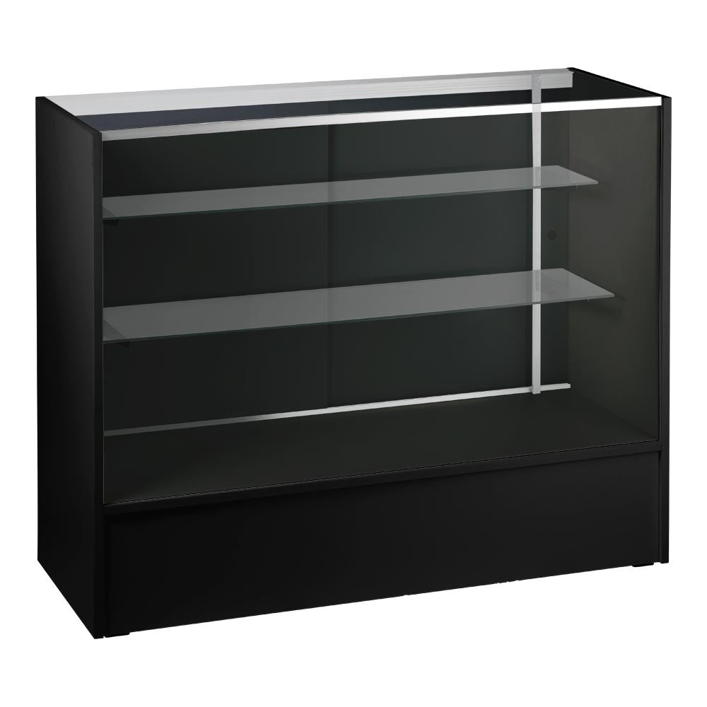 Black Shop Counter With 3/4 Glass Display and Corner Display Unit Bundle