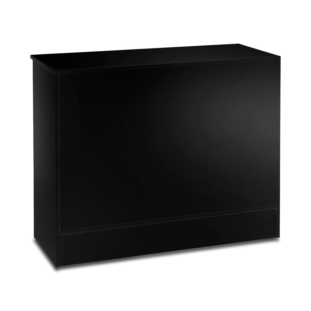 Black Shop Counter With 3/4 Glass Display and Corner Display Unit Bundle