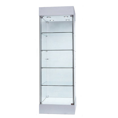 Skyline 360 Frameless Tower Showcase - All Glass Display - Single Door