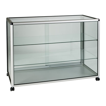 Glass Display Counter With or Without Mini Spotlights with 2 Glass Shelves - Contour Range