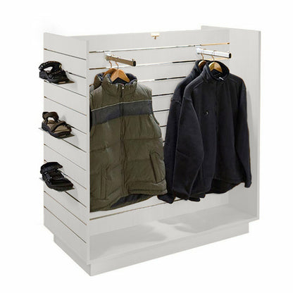 Slatwall Gondola Large 'H' shape with Aluminium Inserts - Aura Range - H1300 x W1250 x D600mm