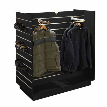 Slatwall Gondola Large 'H' shape with Aluminium Inserts - Aura Range - H1300 x W1250 x D600mm