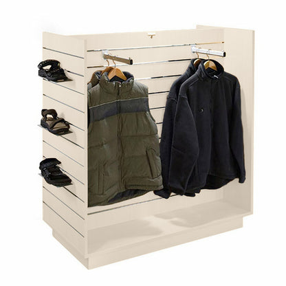 Slatwall Gondola Large 'H' shape with Aluminium Inserts - Aura Range - H1300 x W1250 x D600mm