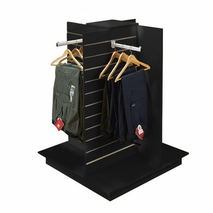 Slatwall Gondola 4-Way with Aluminium Inserts - Aura Range - H1300 x W800 x D800mm