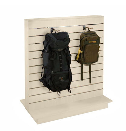 Slatwall Gondola Slimline with Aluminium Inserts - Aura Range - H1300 x W1200 x D600mm
