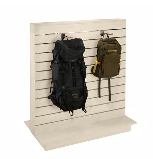 Slatwall Gondola Slimline with Aluminium Inserts - Aura Range - H1300 x W1200 x D600mm