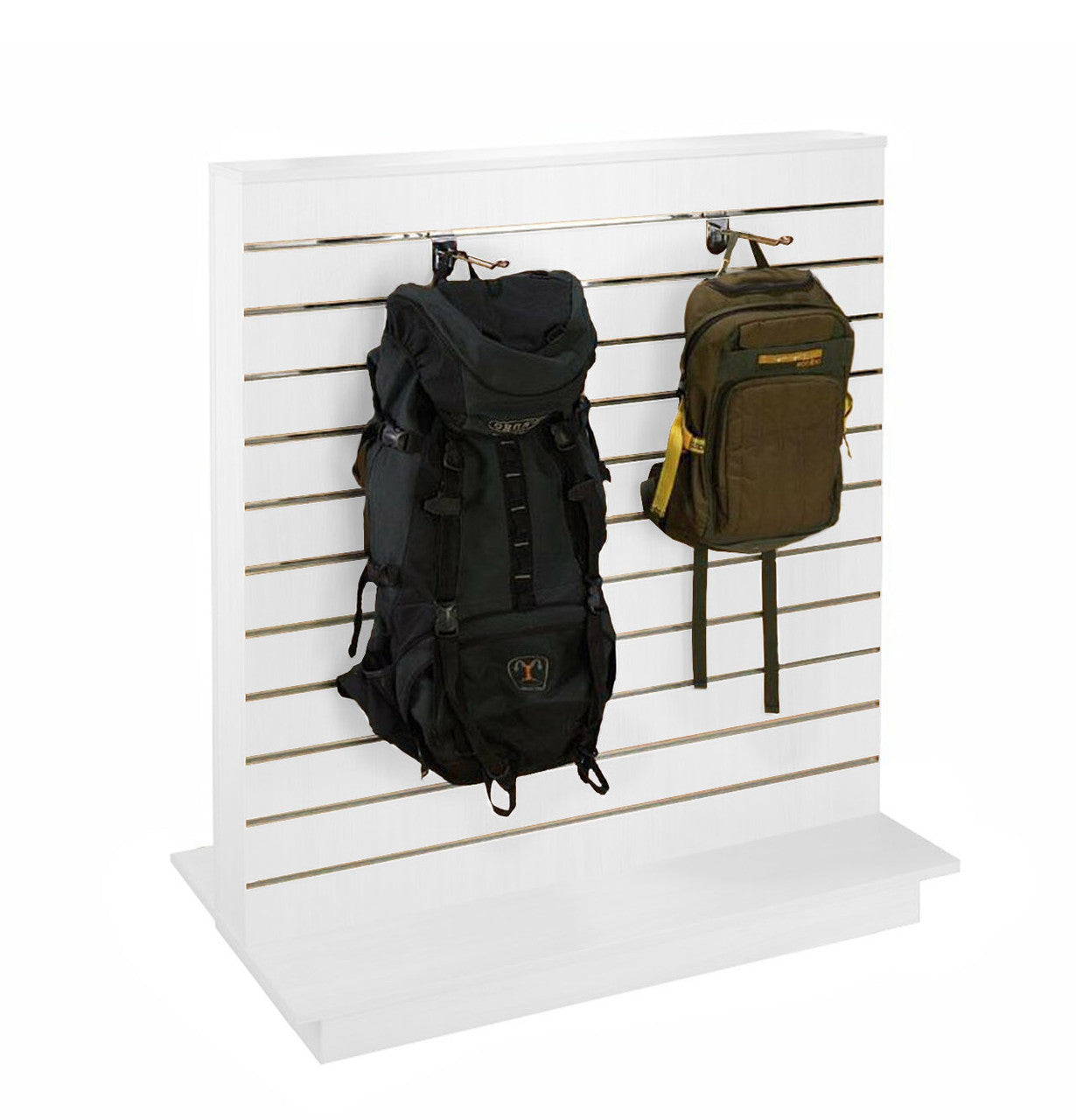 Slatwall Gondola Slimline with Aluminium Inserts - Aura Range - H1300 x W1200 x D600mm