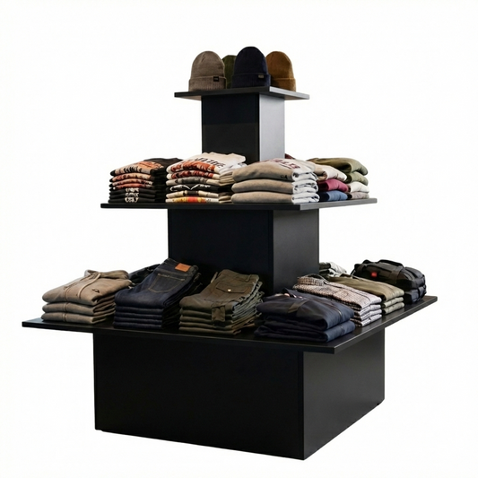 3 Shelf Display Island - Square - Aura Range