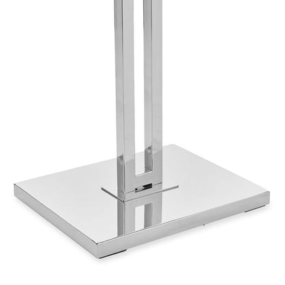 Chrome Clothes Rail Display Stand - 2 Stepped Arms